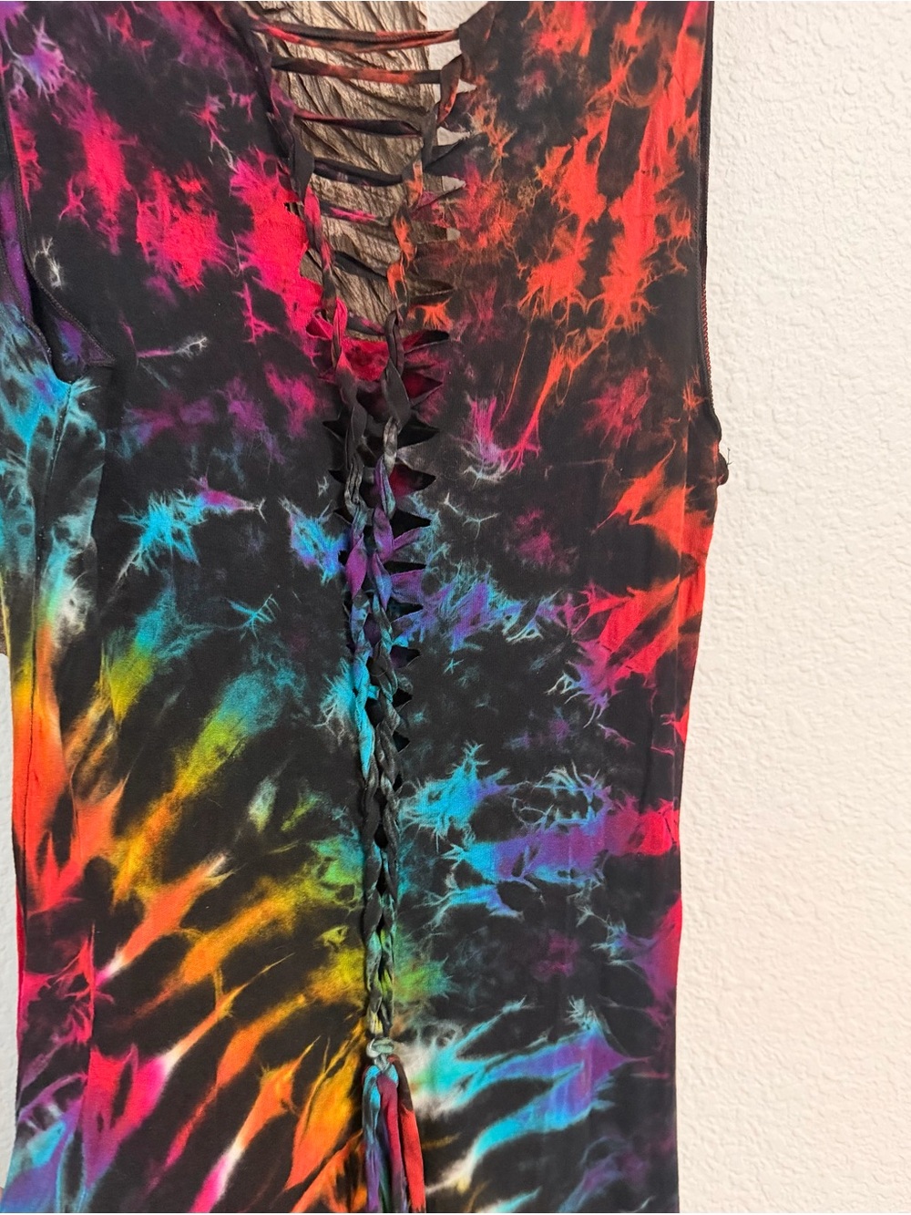 Cali Kind women’s Tie-Dye tank dress open back in Multi-Color